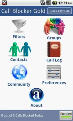 Call Blocker Gold android App screenshot 0