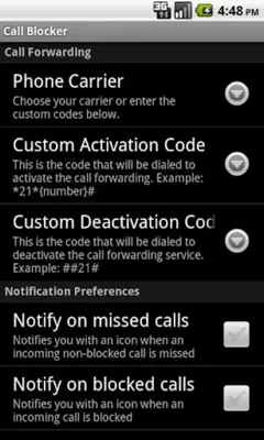 Call Blocker Gold android App screenshot 4